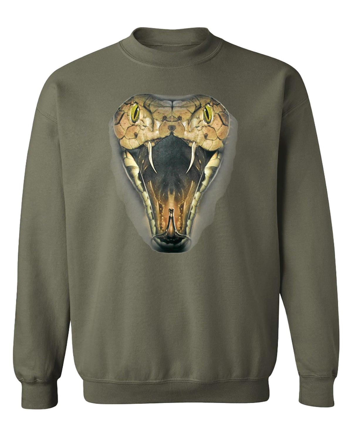 Viper Head — Military Green Sweatshirt — front