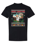 Shitter's Full Funny Holiday Humor Novelty — Black T-Shirt — front