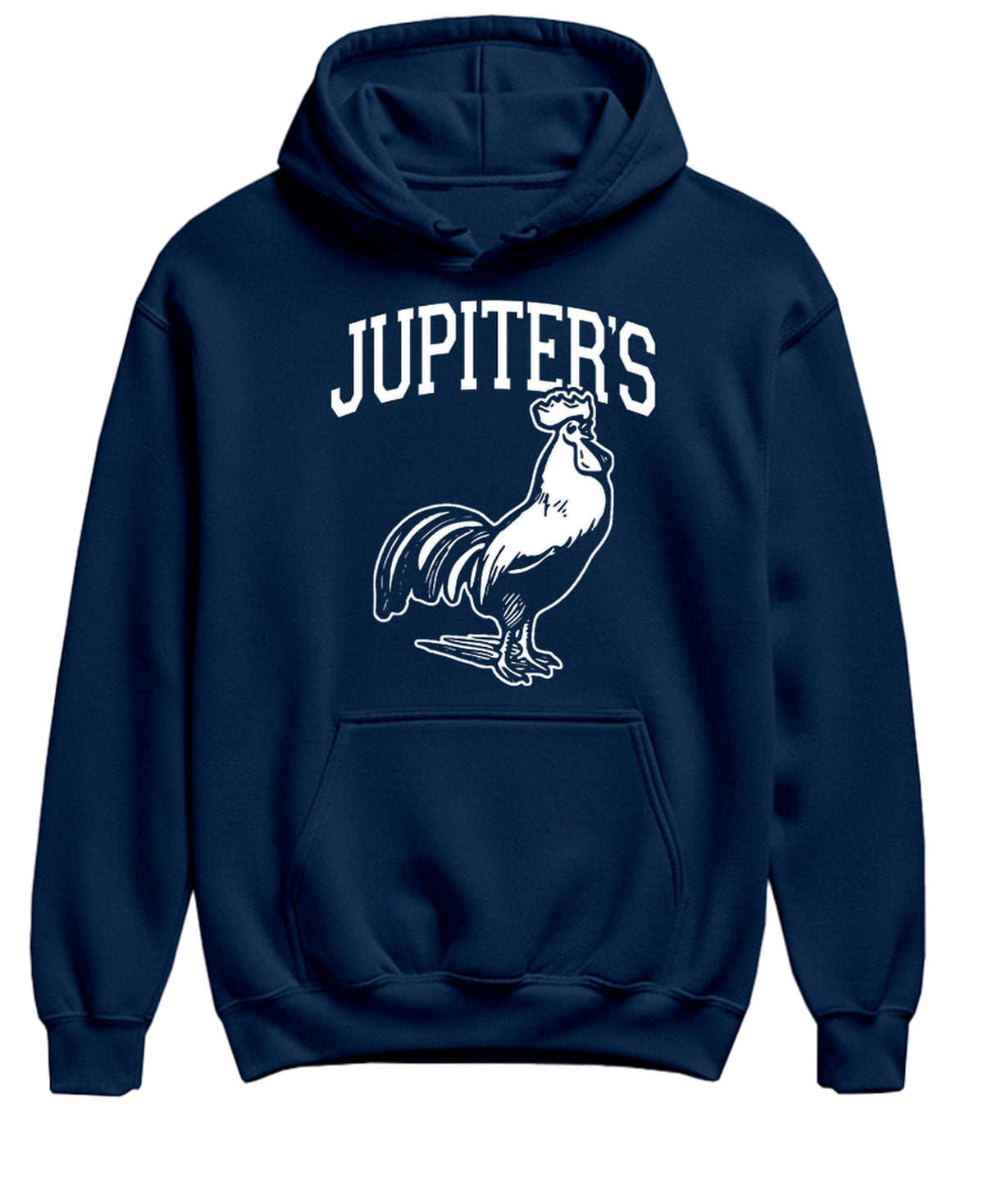 Jupiter's Rooster — Navy Hoodie — front