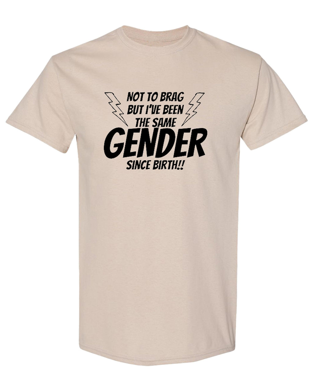Funny Gender Identity — Sand T-Shirt — front