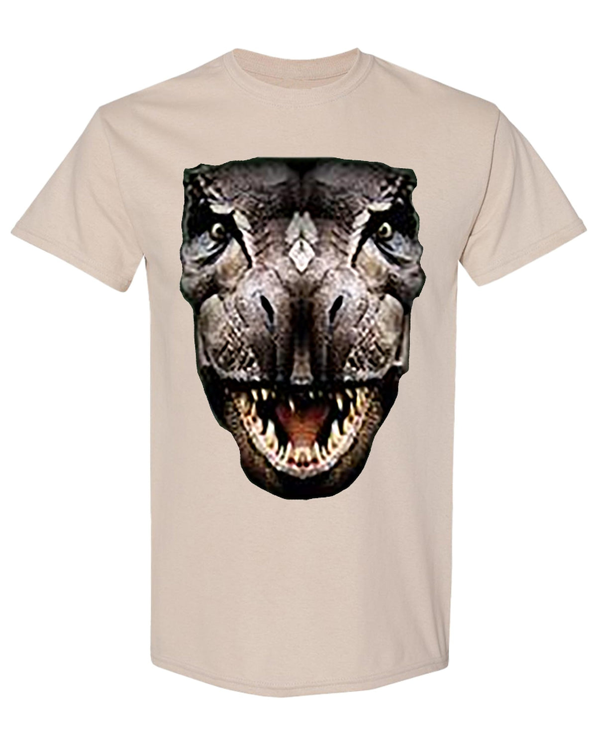 T-Rex Head — Sand T-Shirt — front