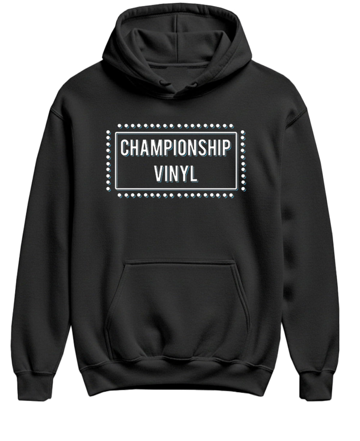 Championship Vinyl — Black Hoodie — front