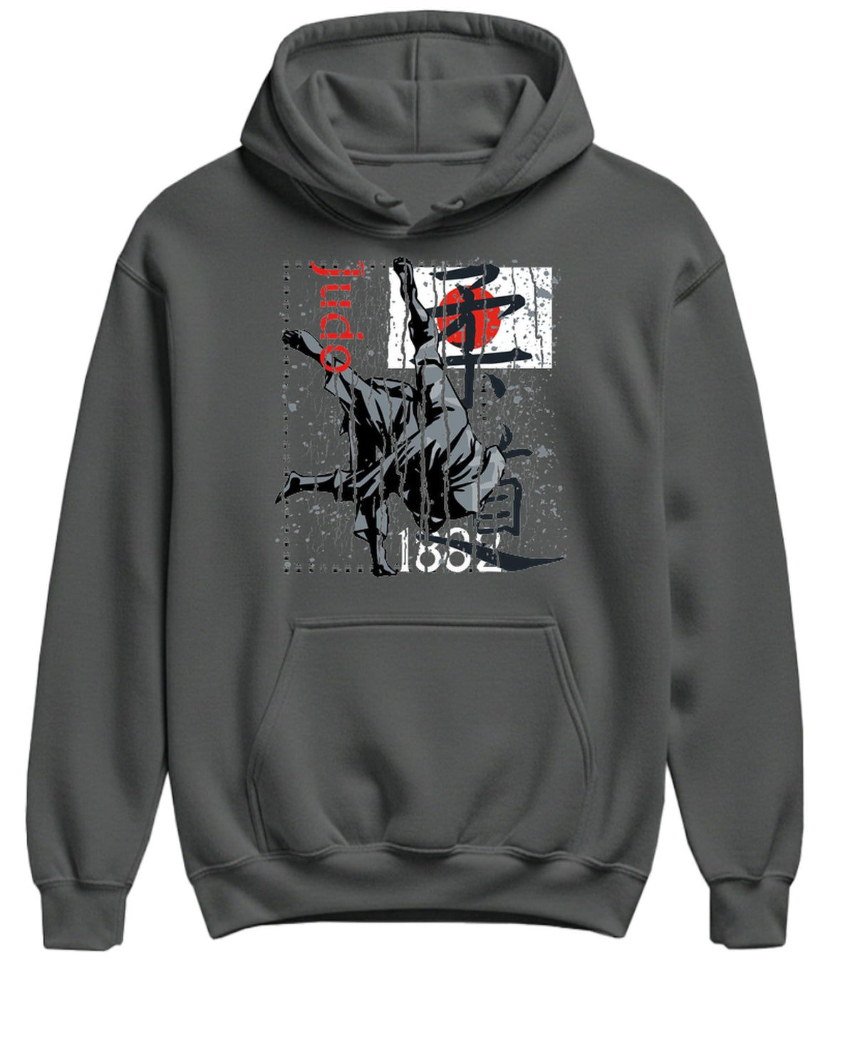 Judo 1882 — Charcoal Hoodie — front