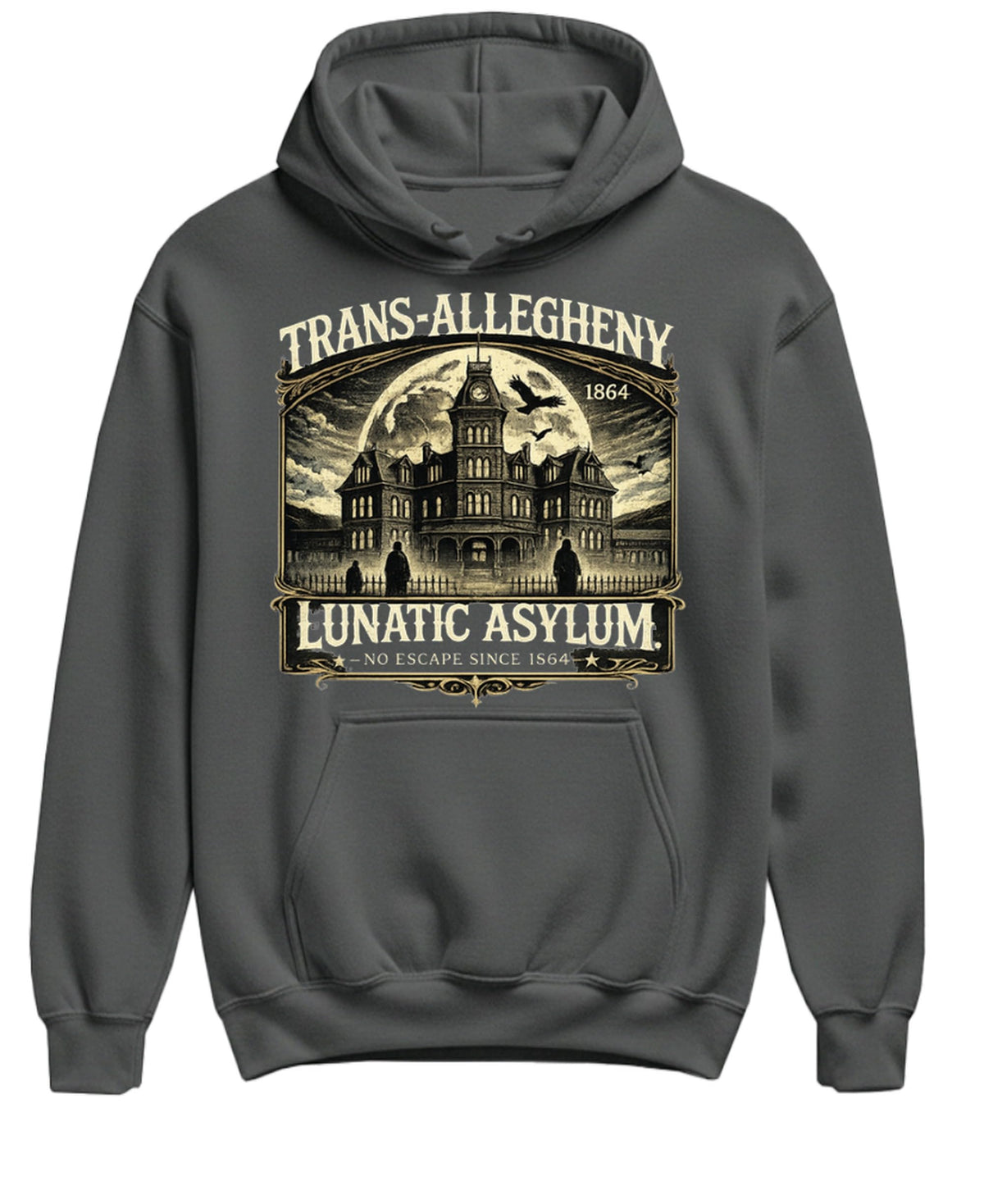 Trans-Allegheny Lunatic Asylum — Charcoal Hoodie — front