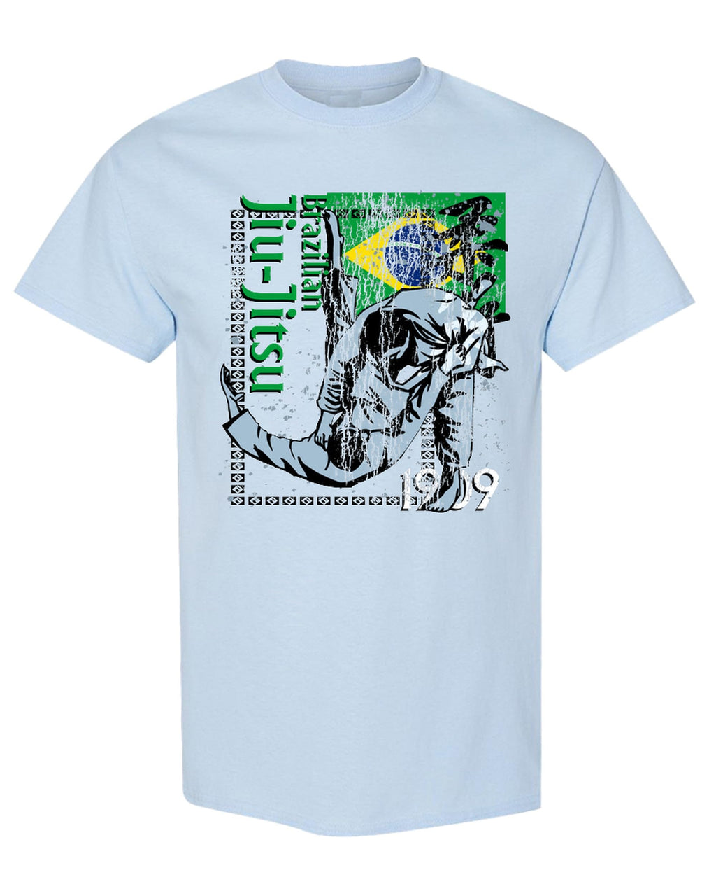 Brazilian Jiu Jitsu — Light Blue T-Shirt — front
