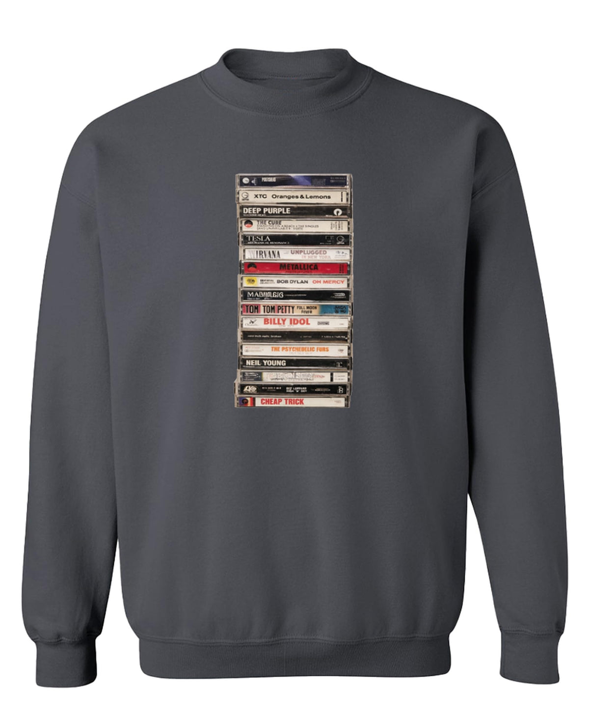 Cassette Tape — Charcoal Sweatshirt — front