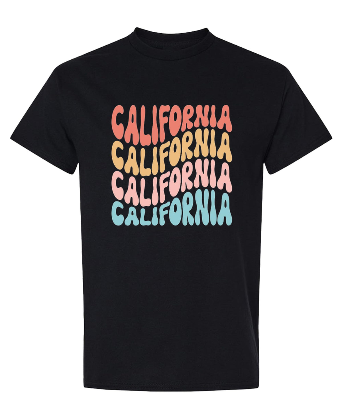 California — Black T-Shirt — front