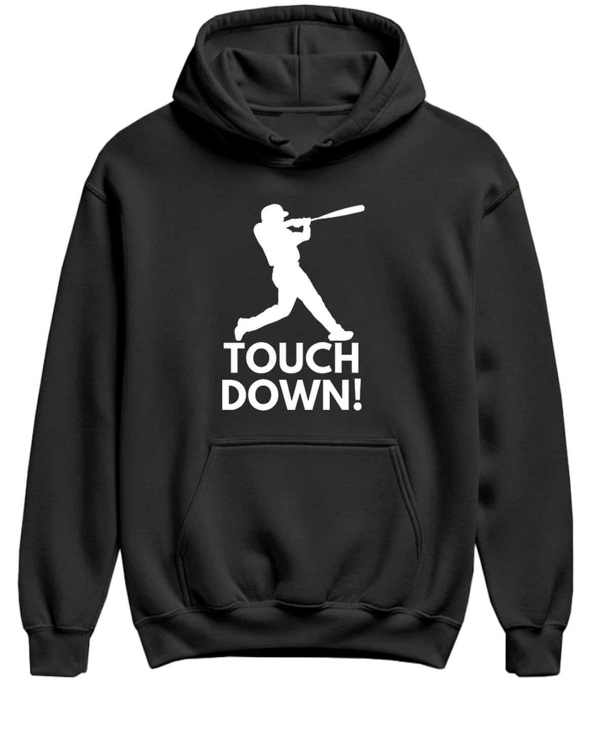Funny Baseball Football Parody — Black Hoodie — front