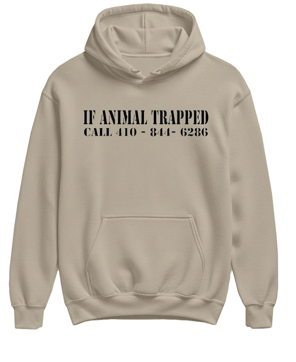 If Animal Trapped Call — Sand Hoodie — front