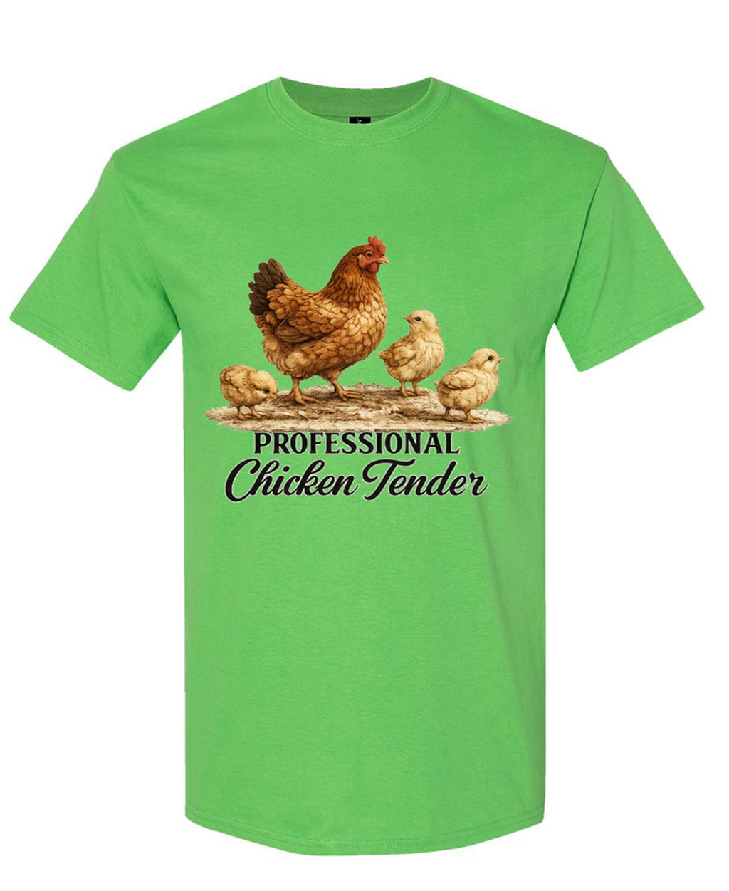 Chicken Tender Funny — Electric Green T-Shirt — front