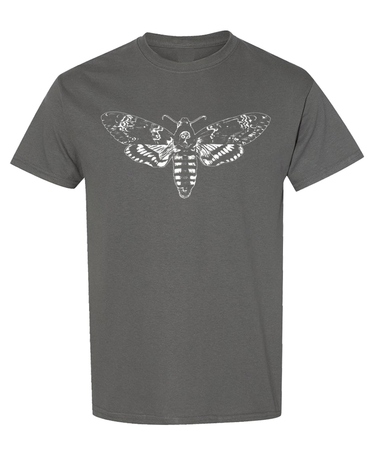 Death's Head Moth — Charcoal T-Shirt — front