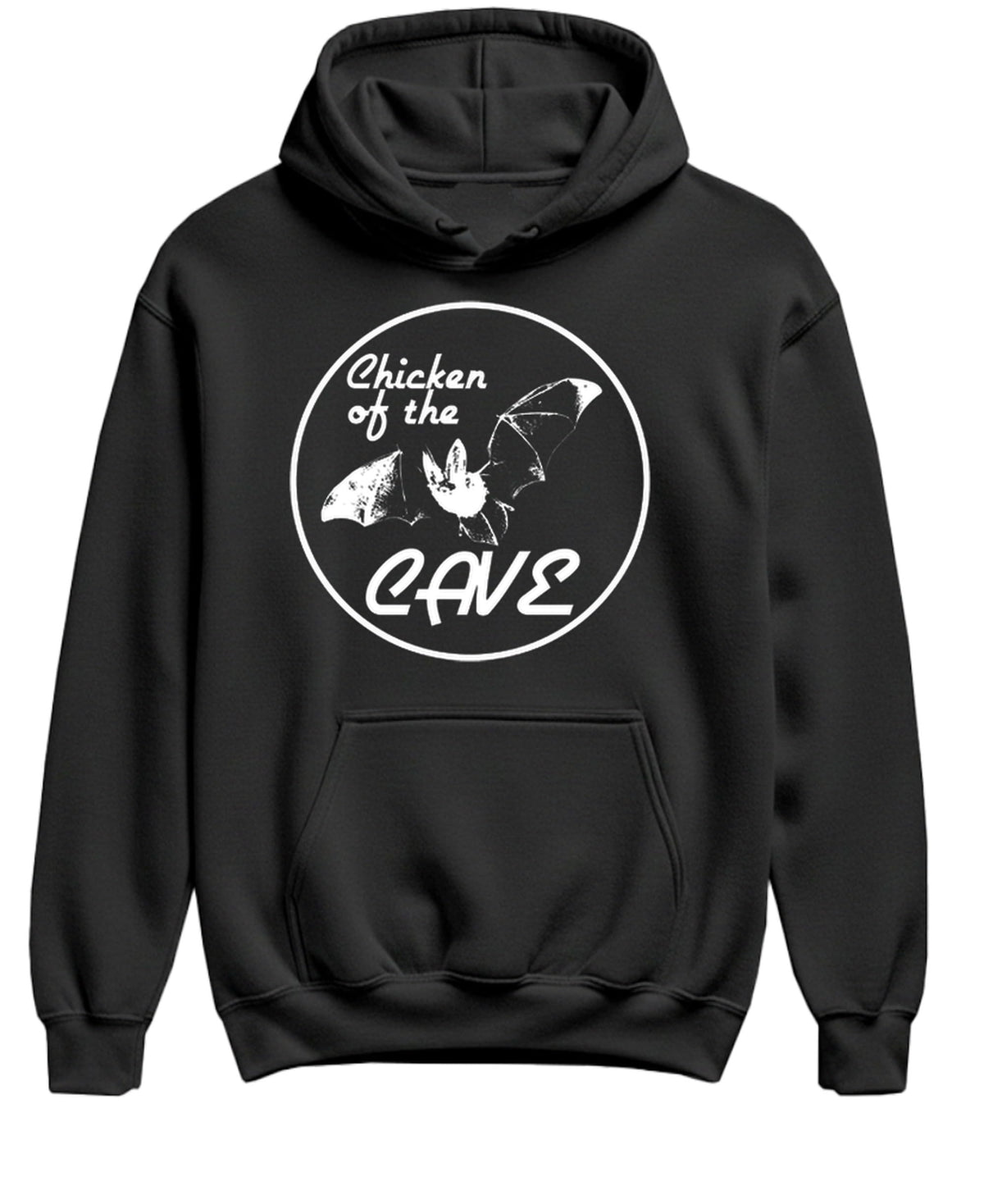 Chicken of the Cave — Black Hoodie — front