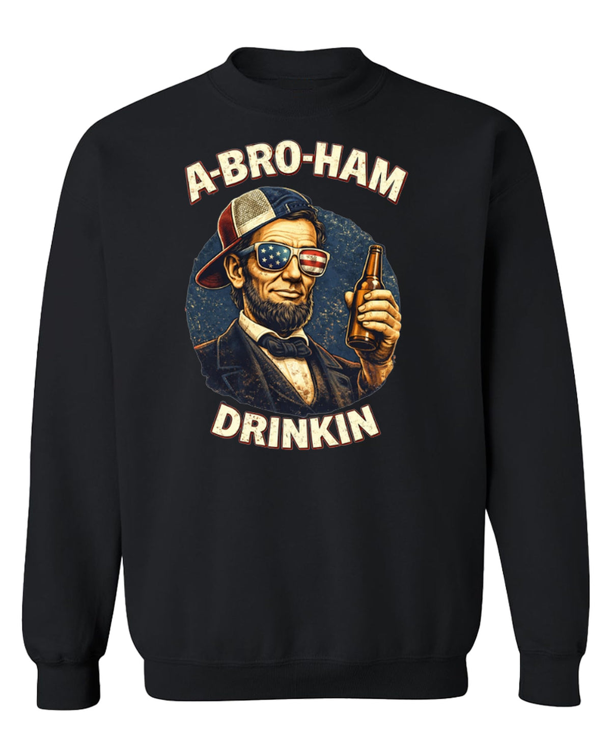 Funny Patriotic Drinking — Black Sweatshirt — front