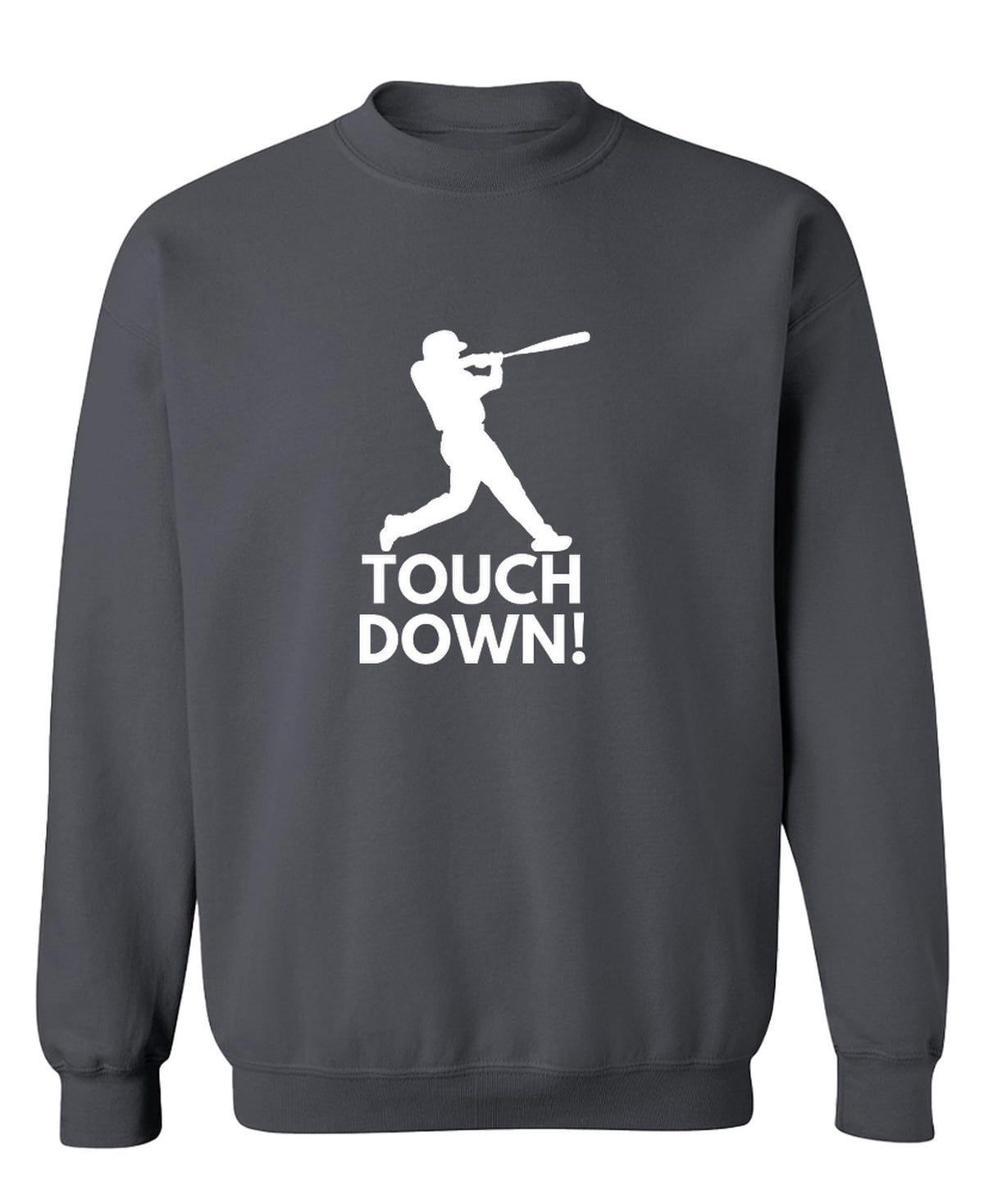 Funny Baseball Football Parody — Charcoal Sweatshirt — front