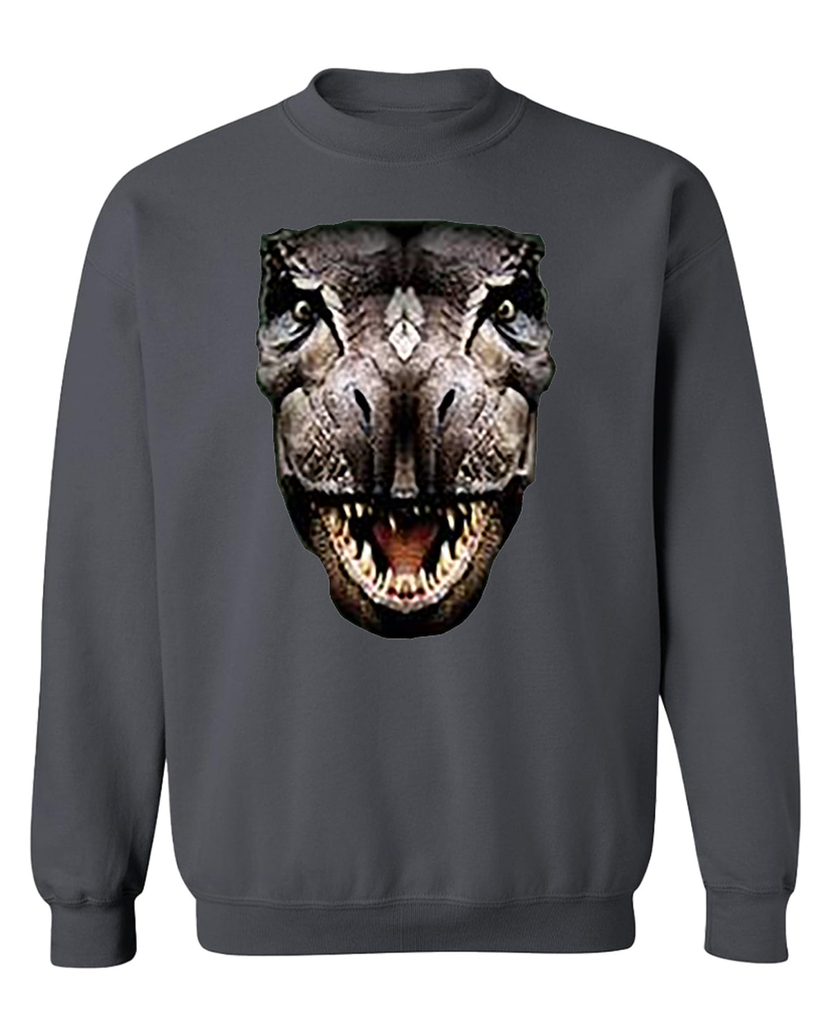 T-Rex Head — Charcoal Sweatshirt — front