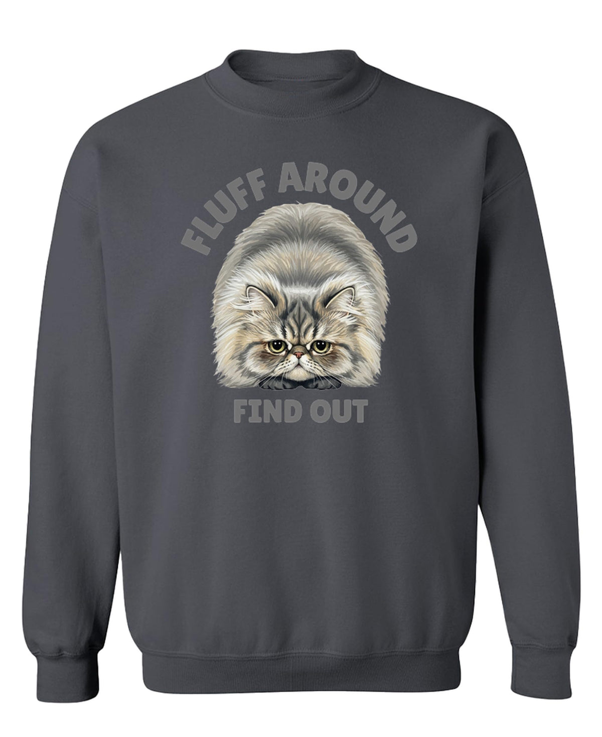 Fluff Around and Find Out — Charcoal Sweatshirt — front