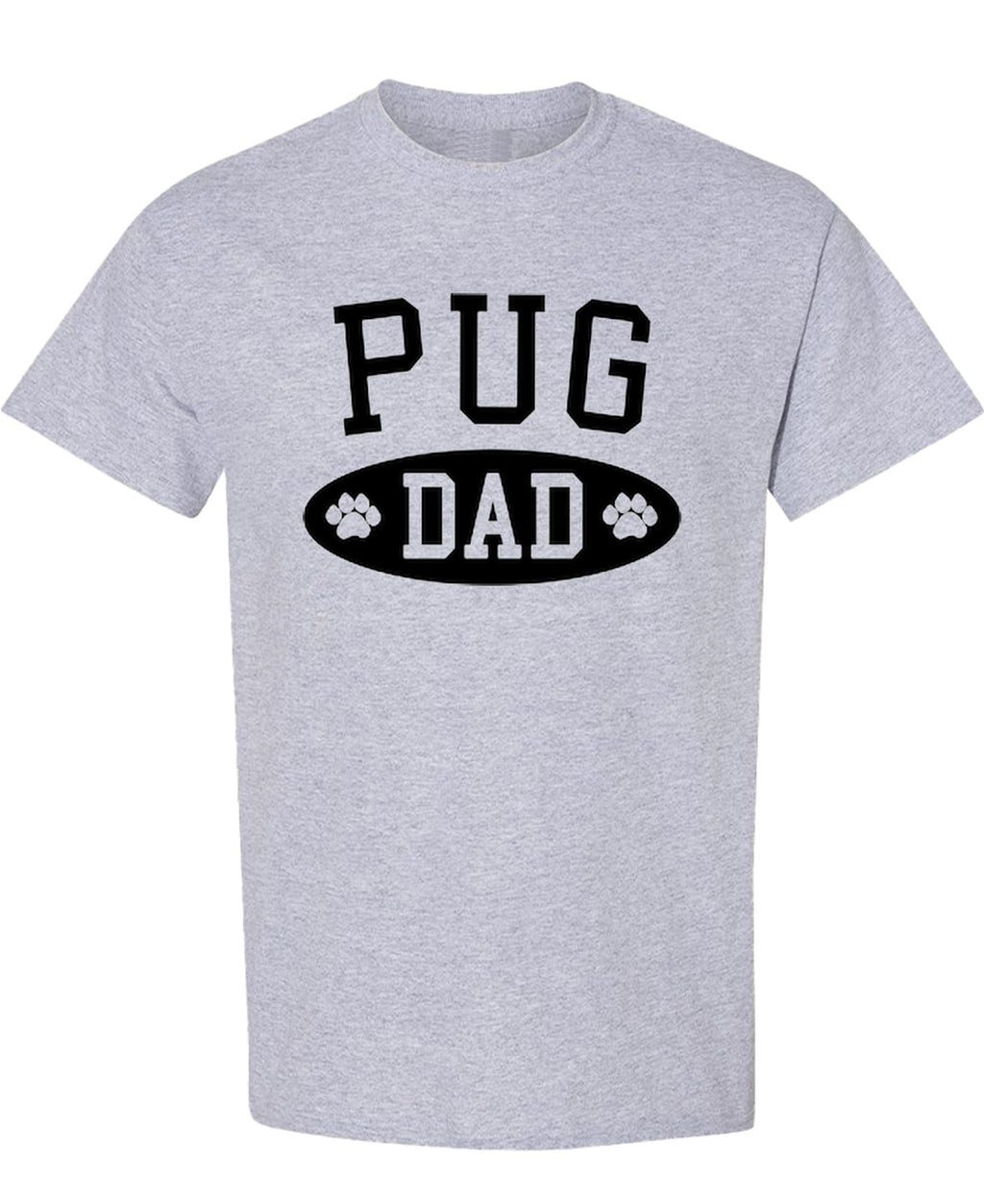 Pug Dad — Sport Grey T-Shirt — front