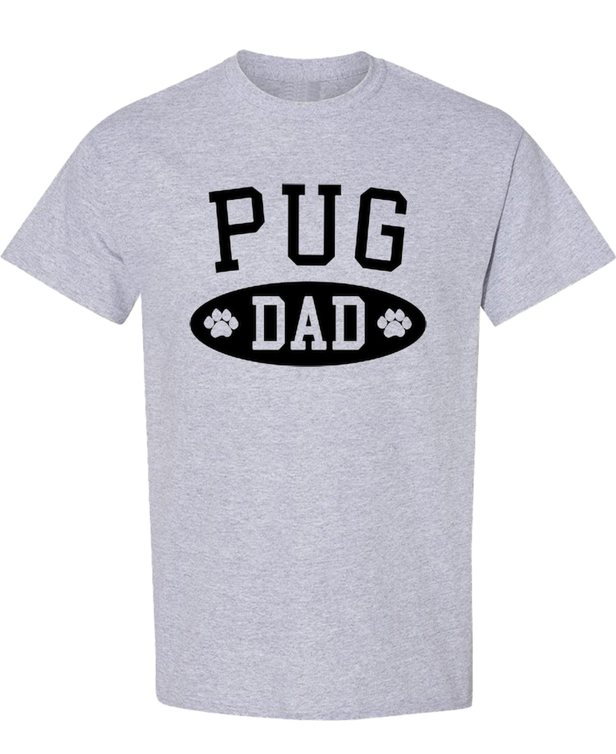 Pug Dad — Sport Grey T-Shirt — front