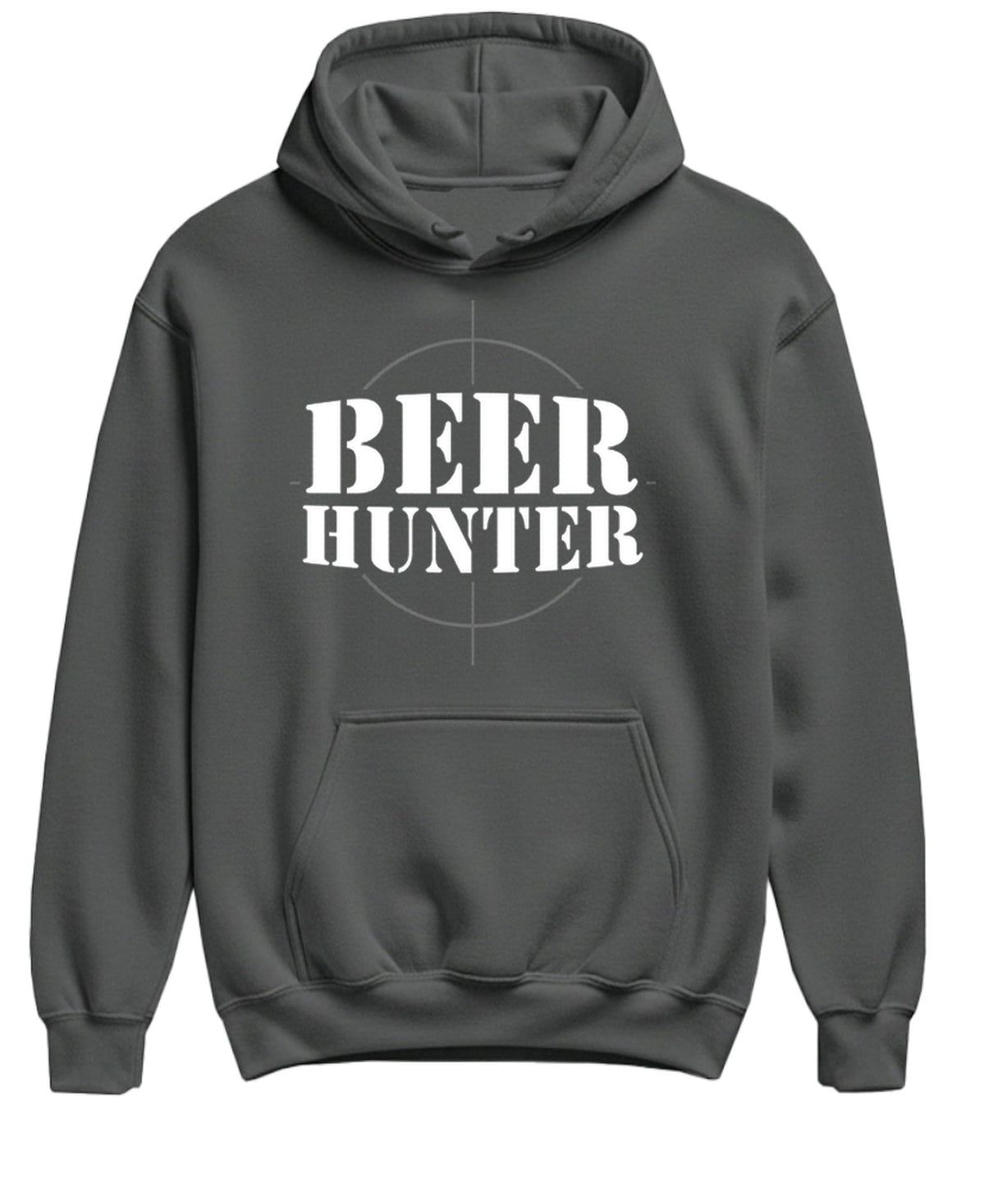 Beer Hunter — Charcoal Hoodie — front