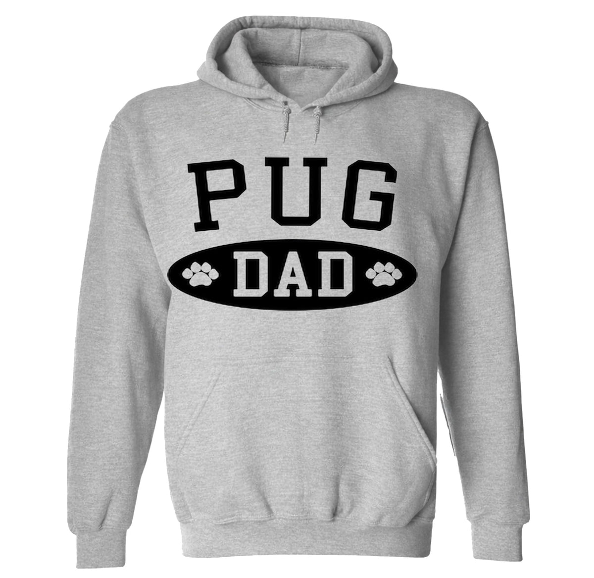 Pug Dad — Sport Grey Hoodie — front