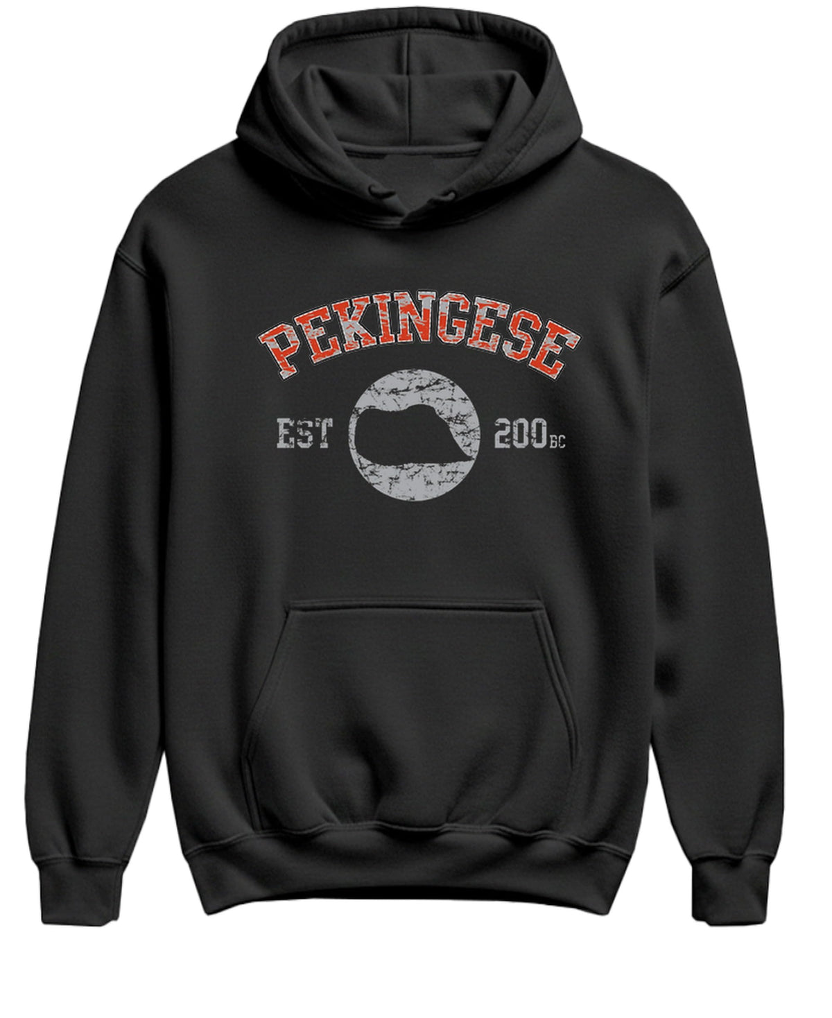 Pekingese Established 200 BC — Black Hoodie — front
