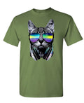 DJ Cat — Military Green T-Shirt — front