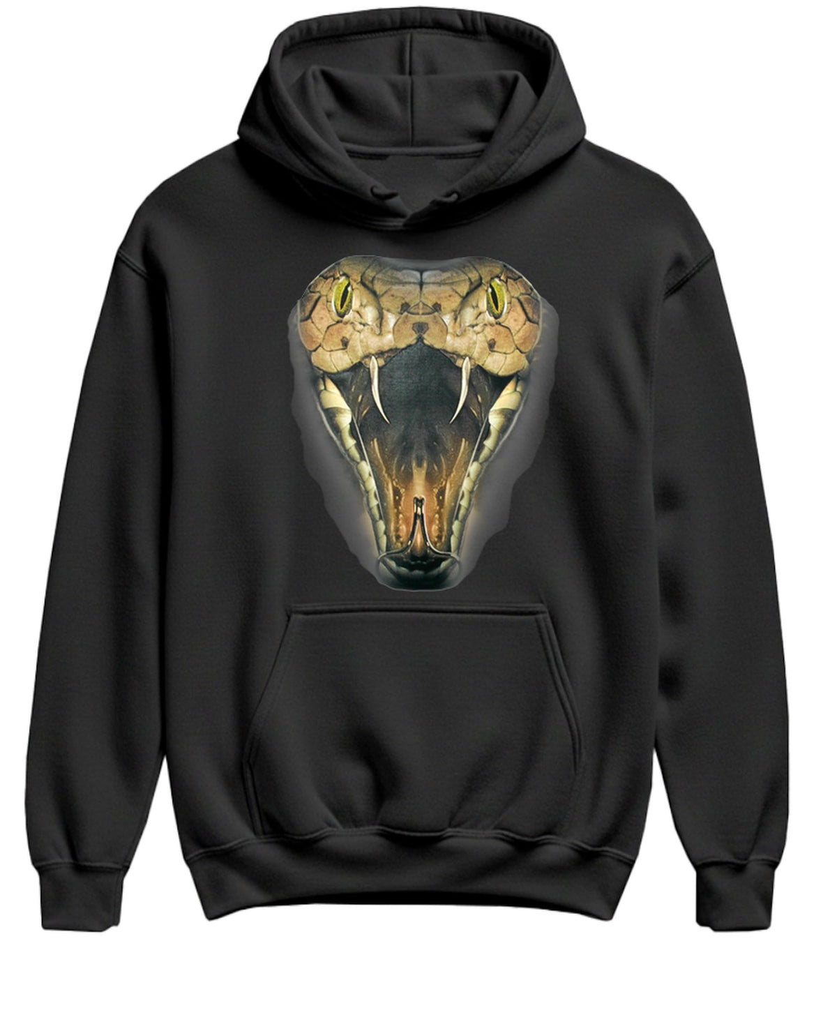 Viper Head — Black Hoodie — front