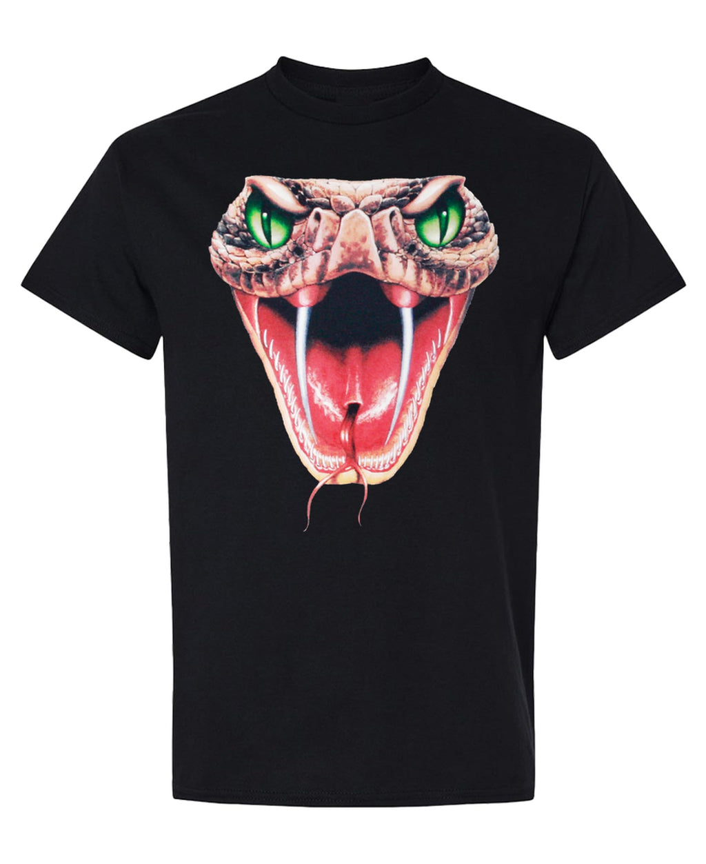 Viper Fangs — Black T-Shirt — front