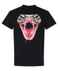 Viper Fangs — Black T-Shirt — front