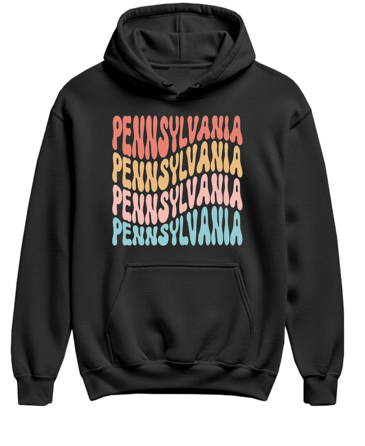 Pennsylvania — Black Hoodie — front