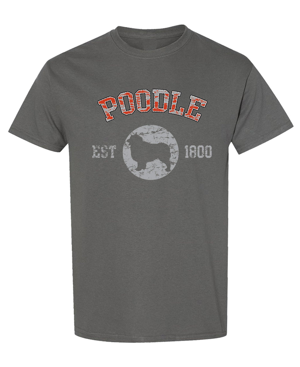 Poodle Established 1800 — Charcoal T-Shirt — front