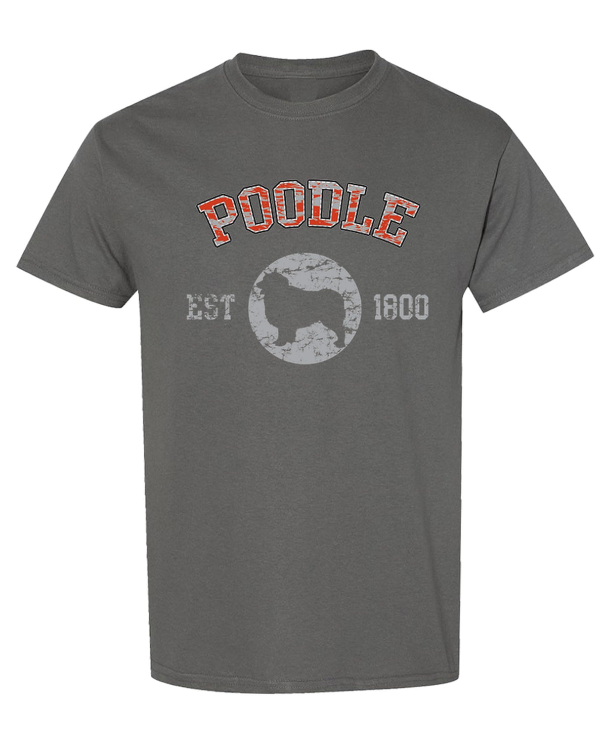 Poodle Established 1800 — Charcoal T-Shirt — front