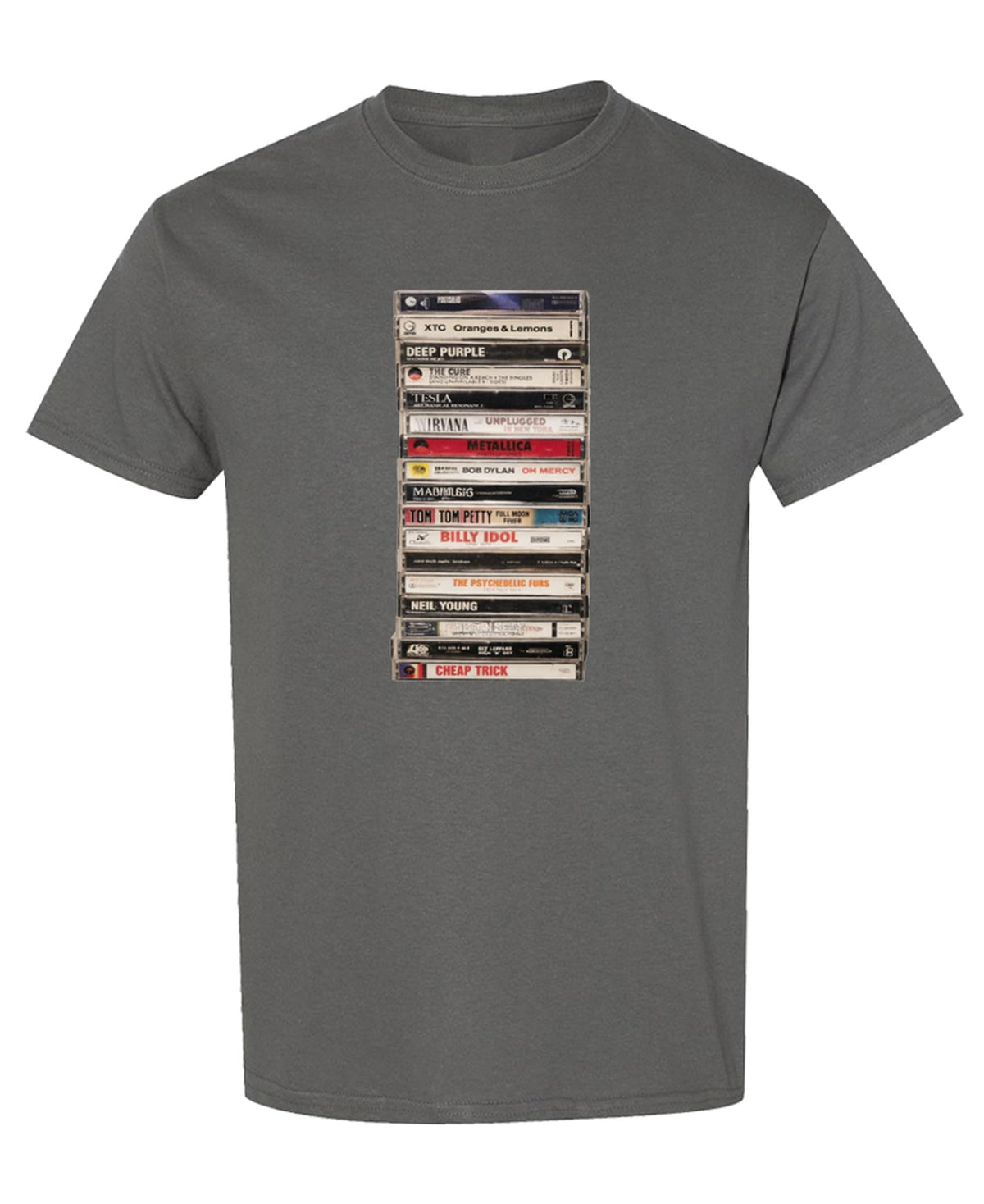 Cassette Tape — Charcoal T-Shirt — front