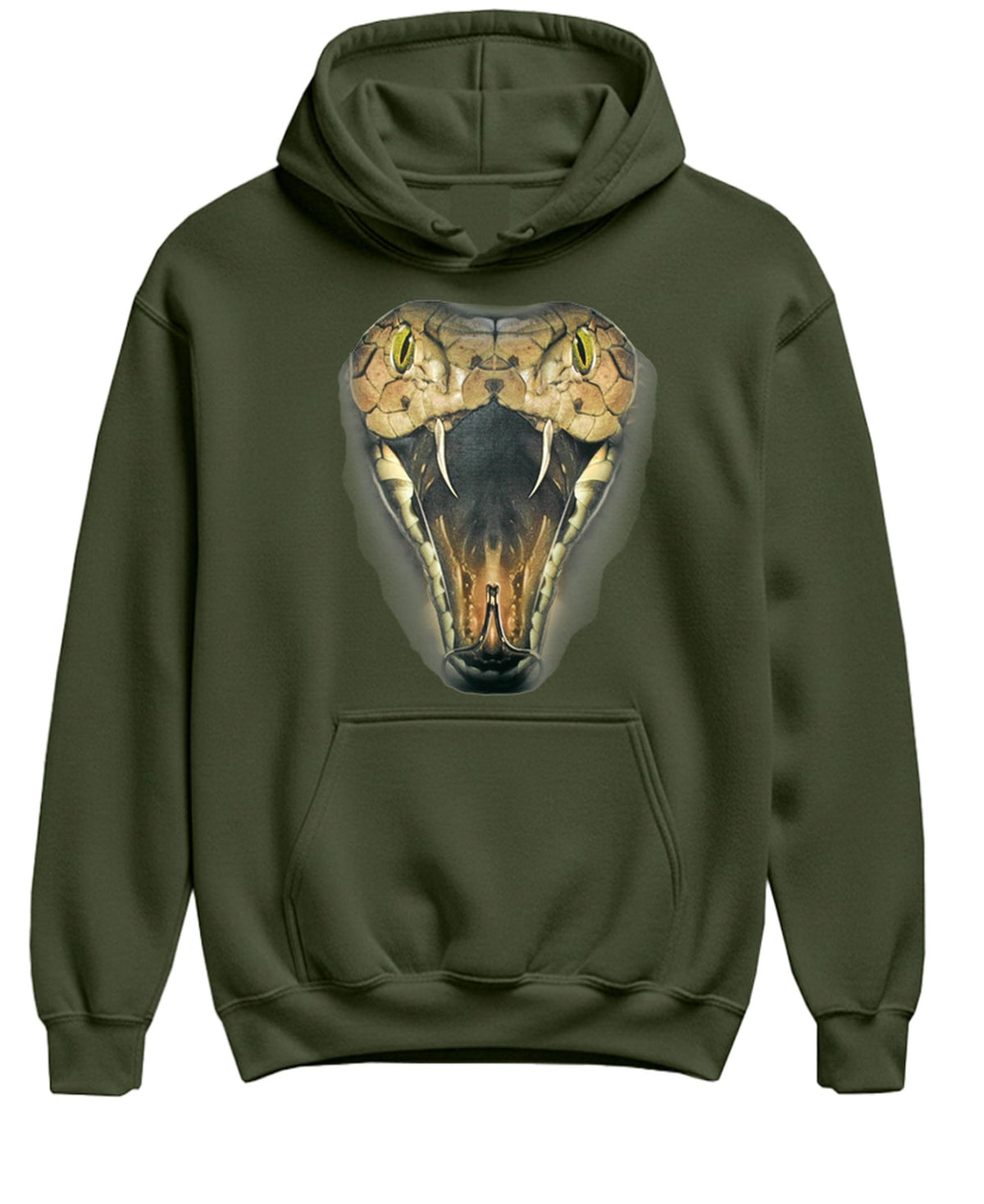 Viper Head — Military Green Hoodie — front