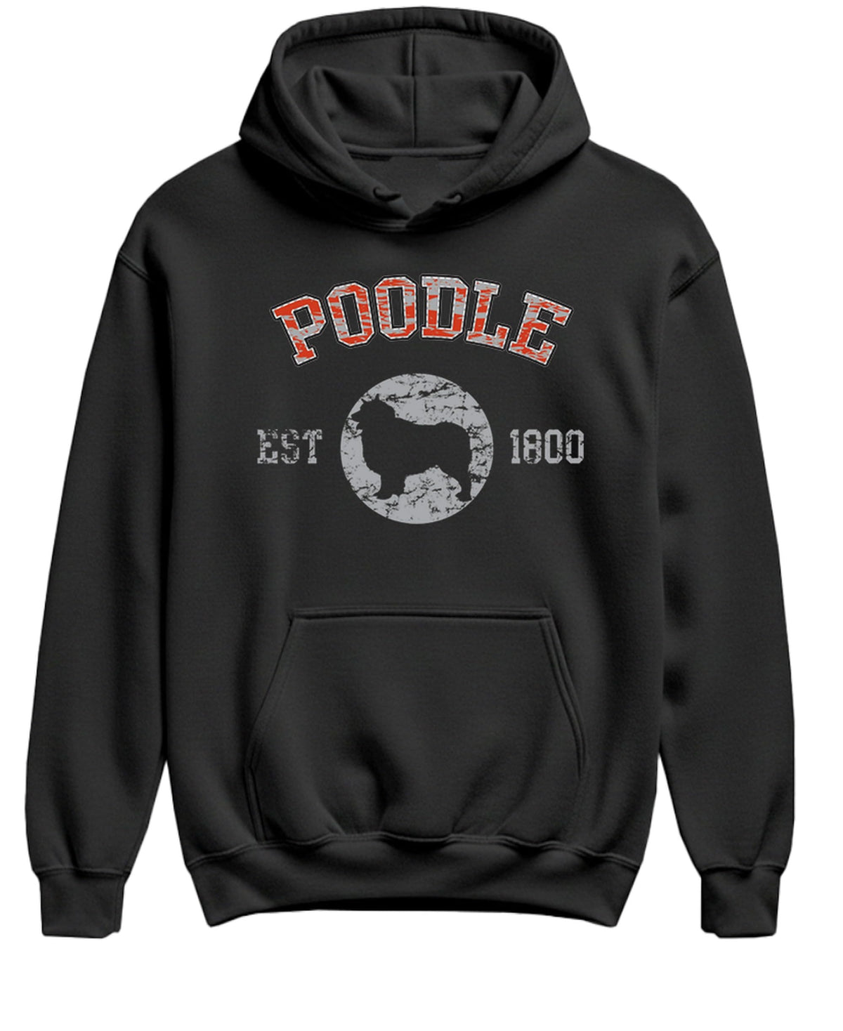 Poodle Established 1800 — Black Hoodie — front