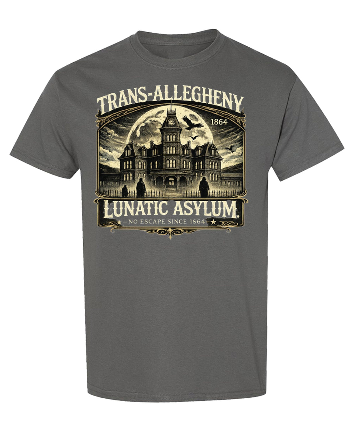 Trans-Allegheny Lunatic Asylum — Charcoal T-Shirt — front
