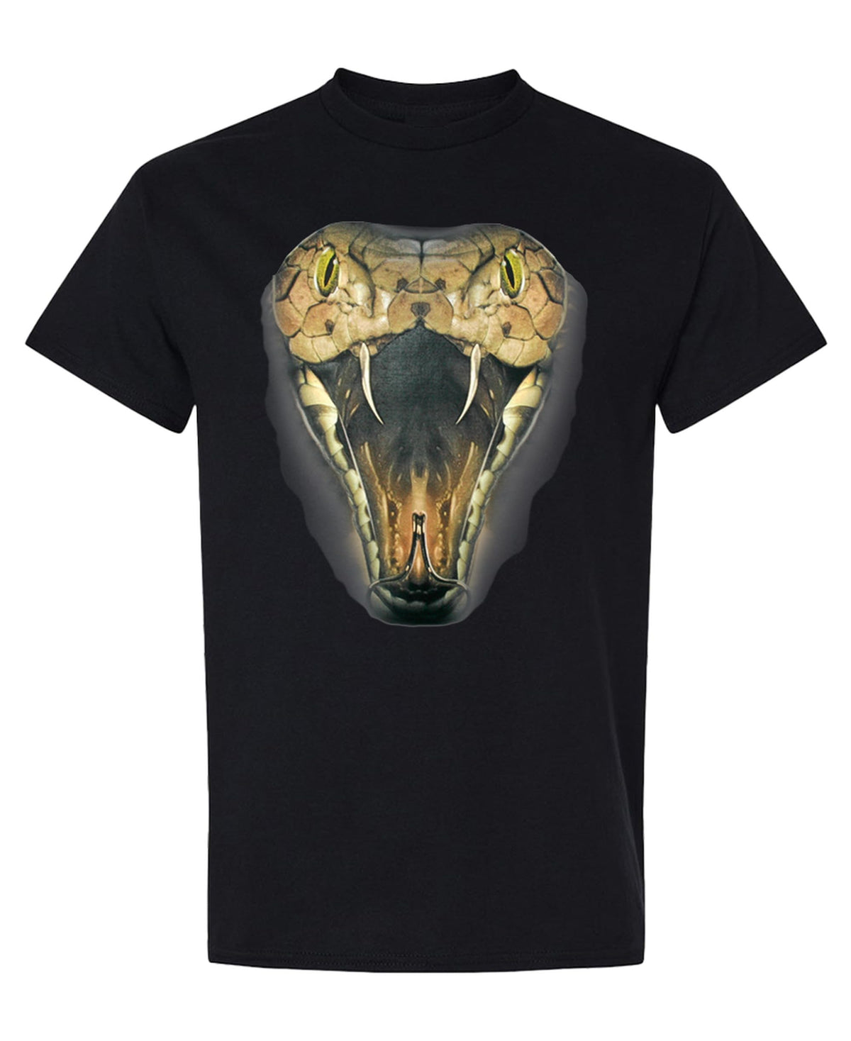 Viper Head — Black T-Shirt — front