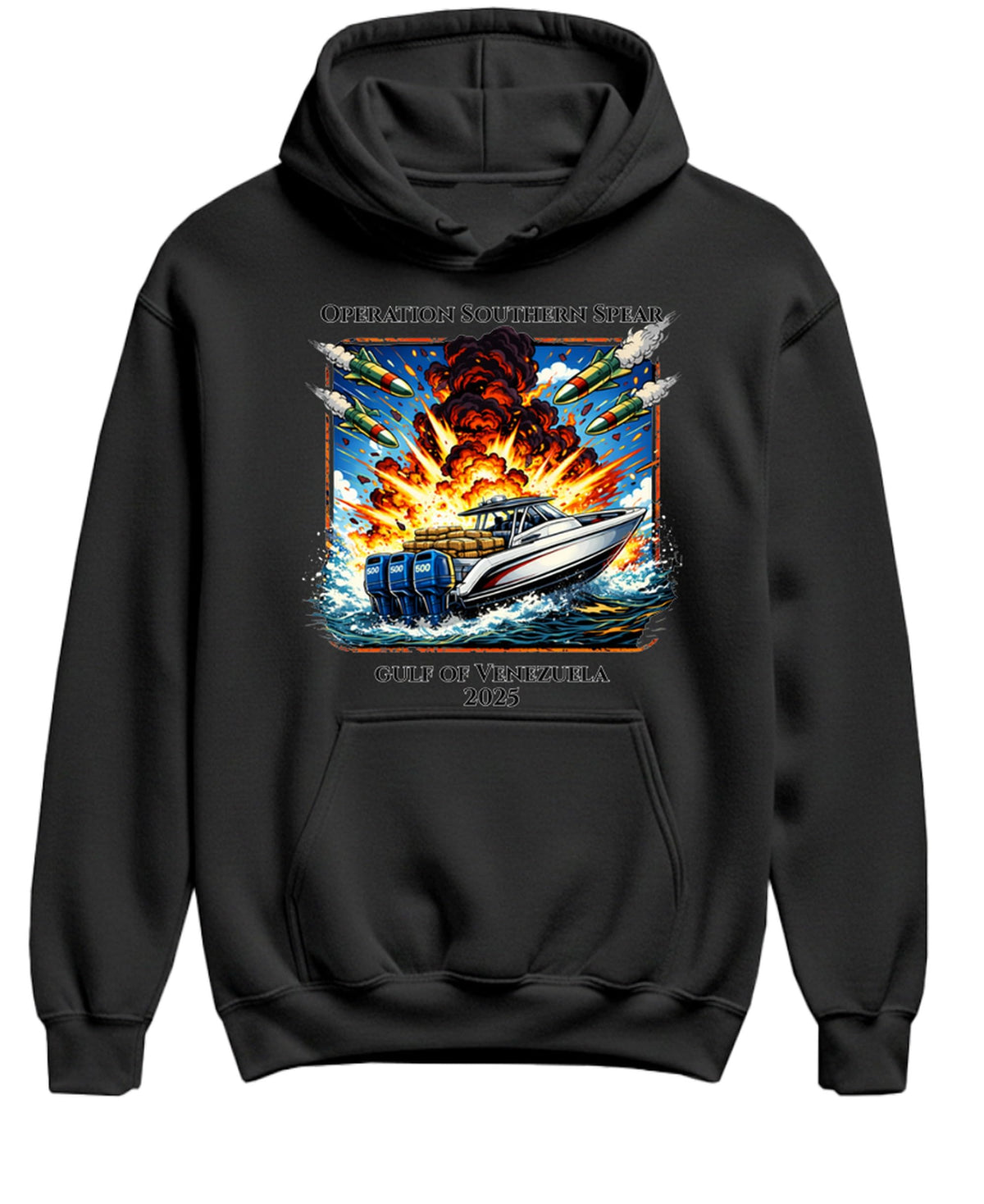 Gulf of Venezuela — Black Hoodie — front