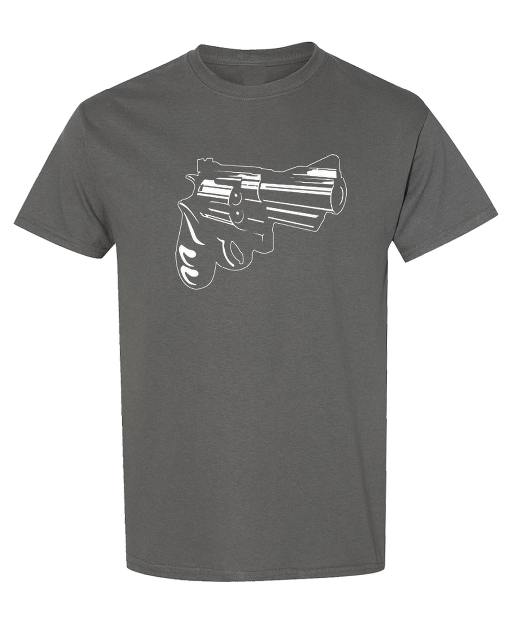 Revolver Line Drawing — Charcoal T-Shirt — front