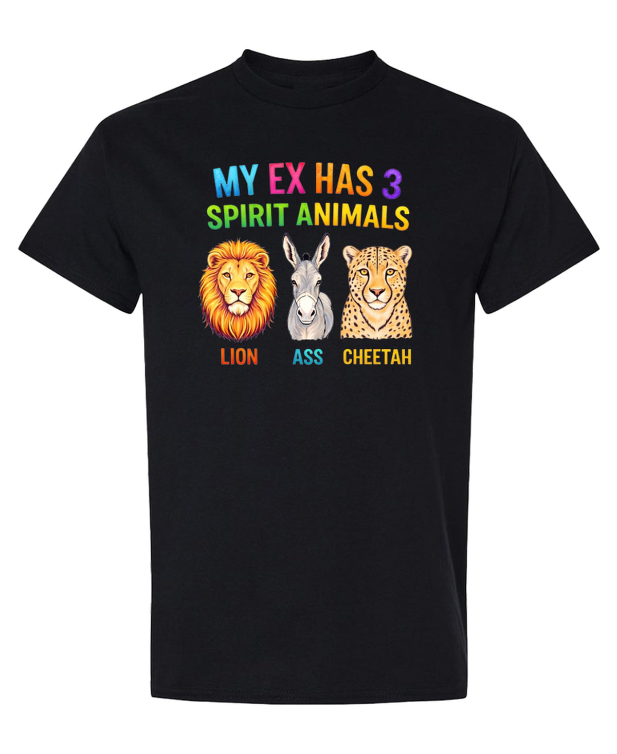 Funny Animal Lover — Black T-Shirt — front