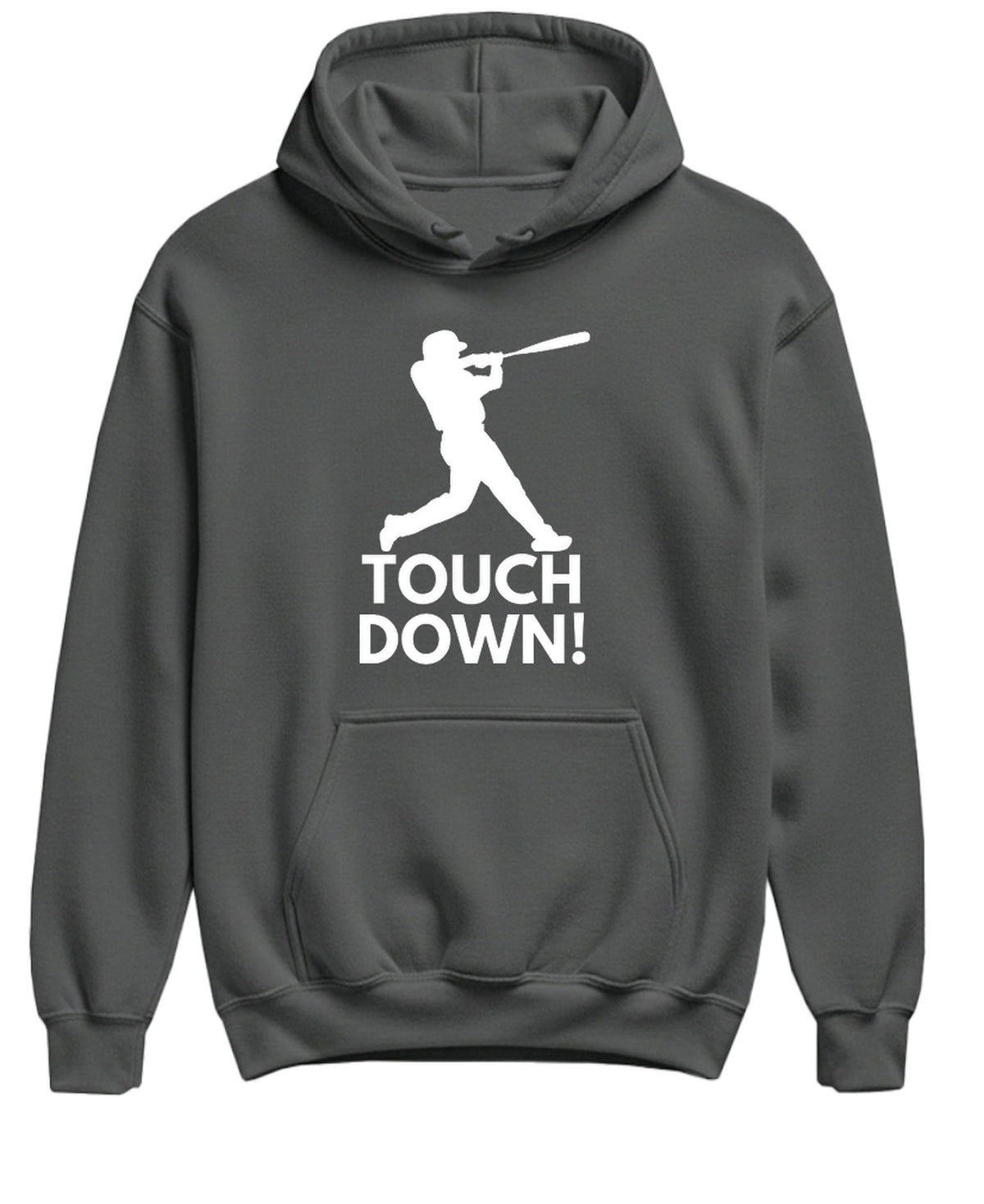Funny Baseball Football Parody — Charcoal Hoodie — front