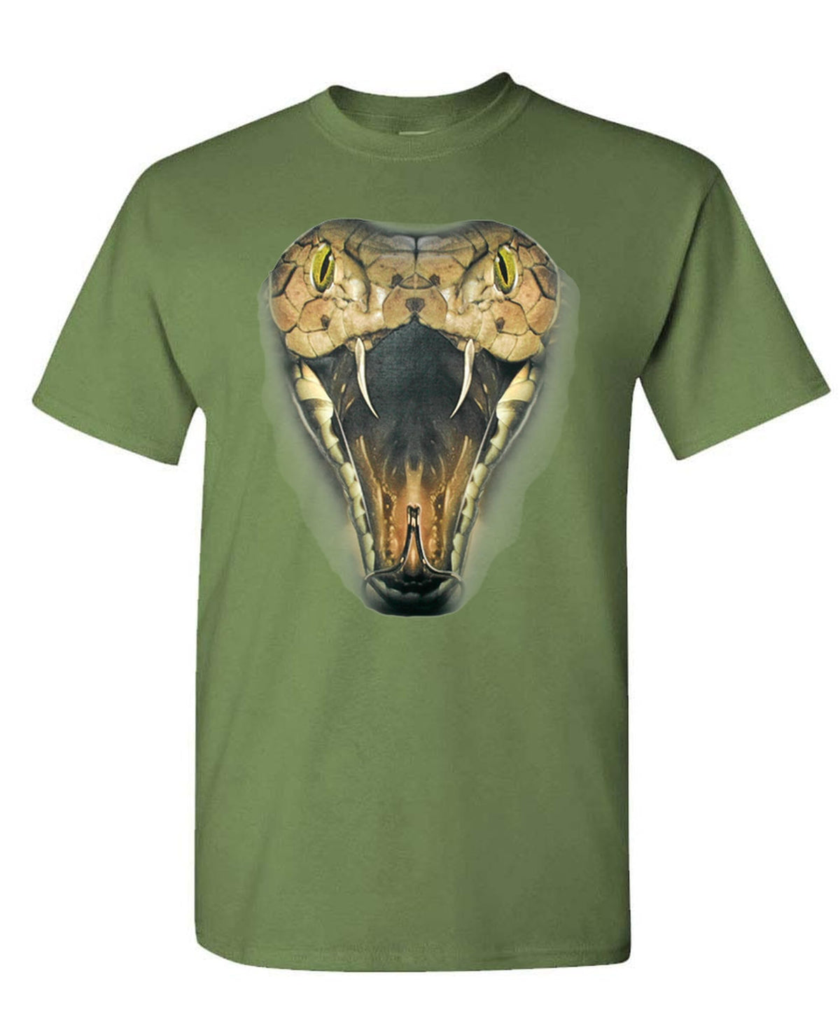 Viper Head — Military Green T-Shirt — front