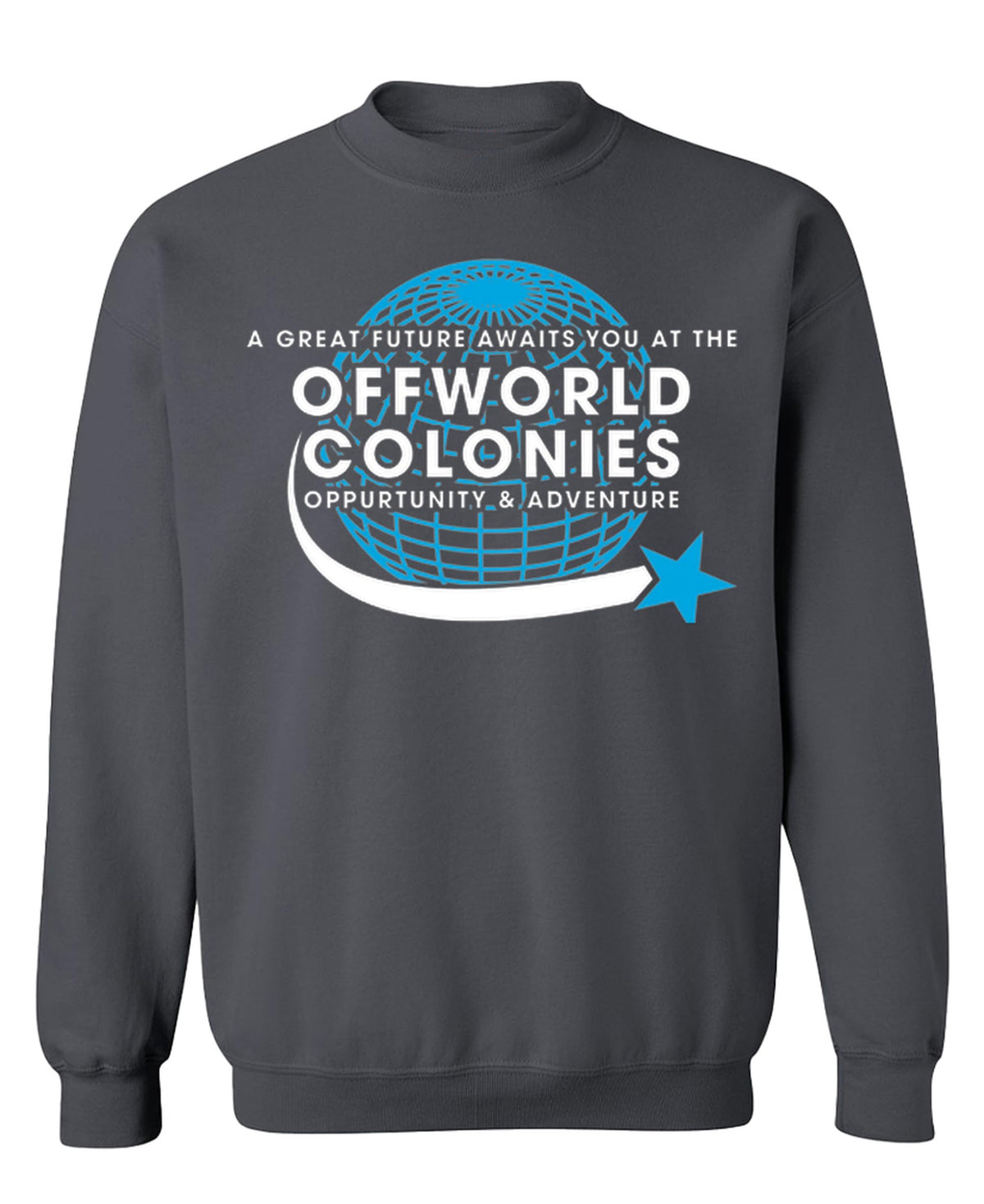 Offworld Colonies — Charcoal Sweatshirt — front