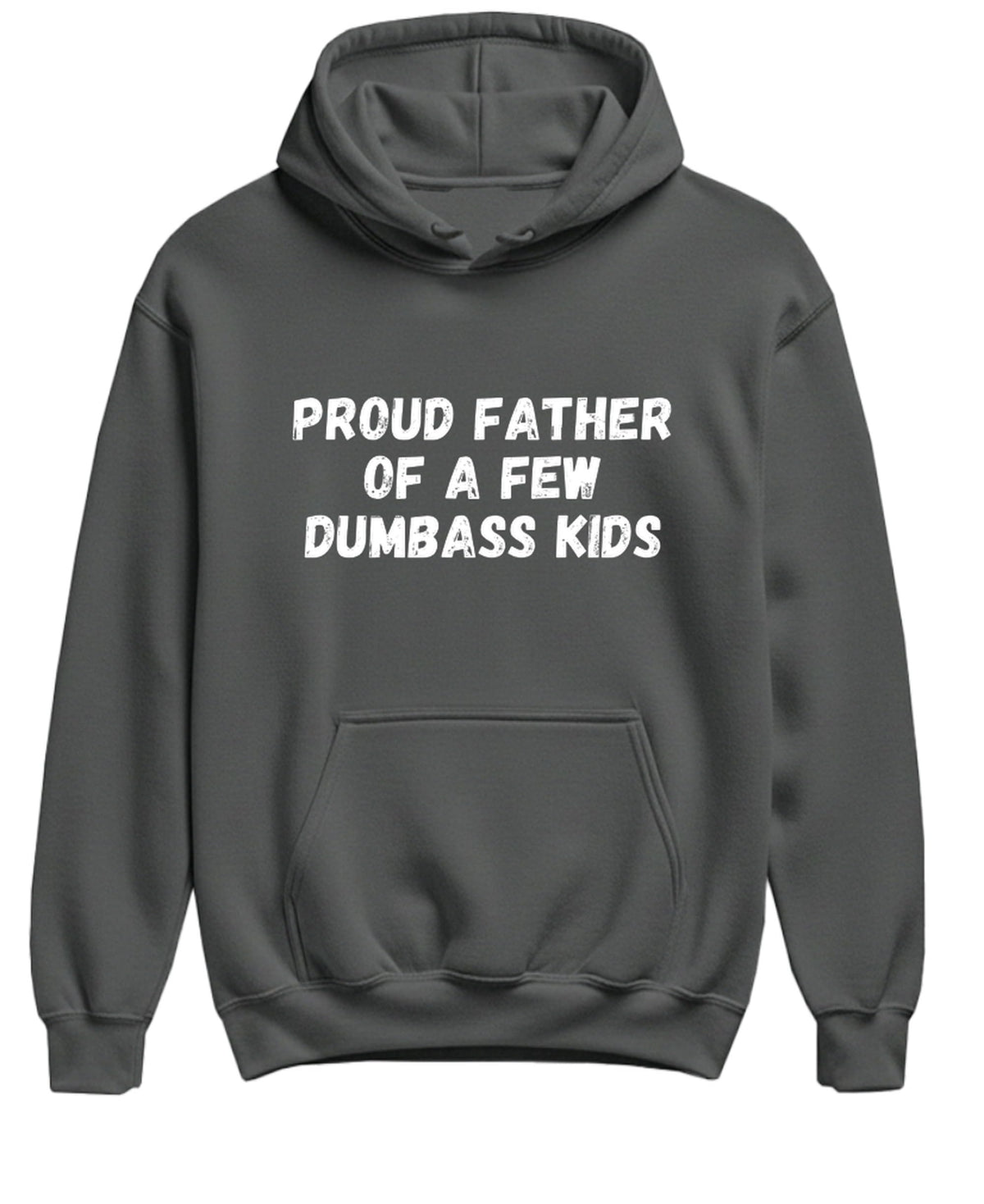 Proud Father Dumbass Kids — Charcoal Hoodie — front