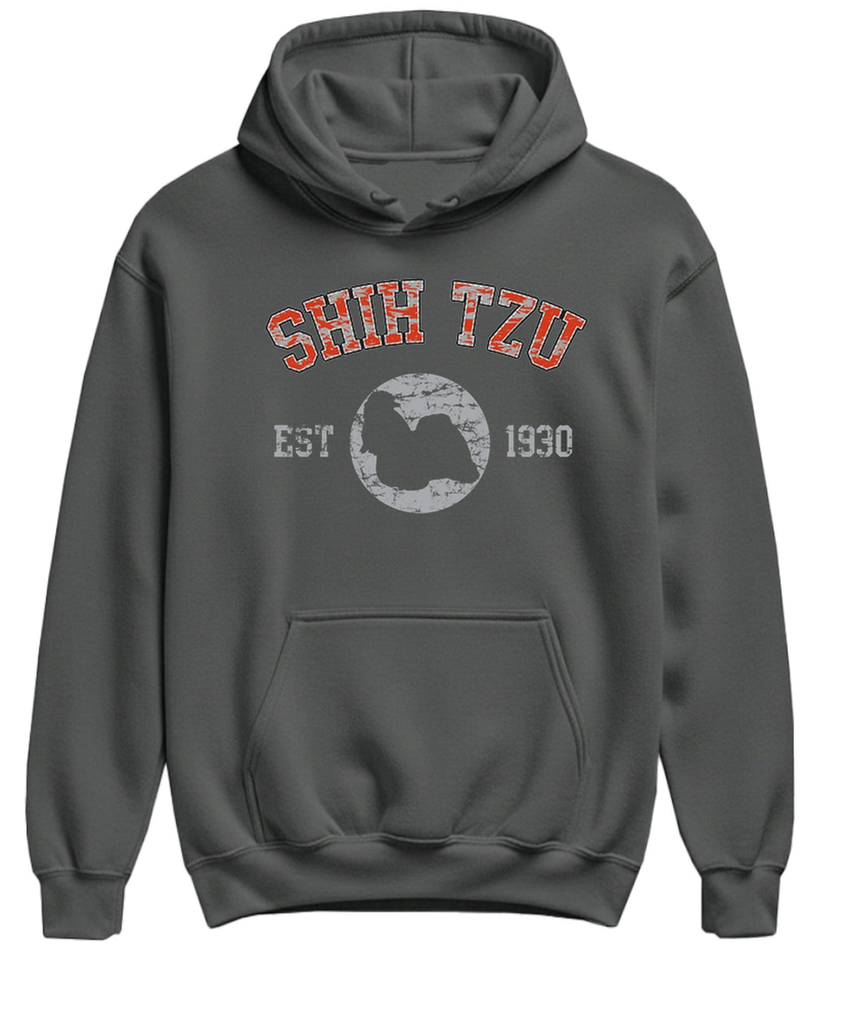 Shih Tzu Established 1930 — Charcoal Hoodie — front