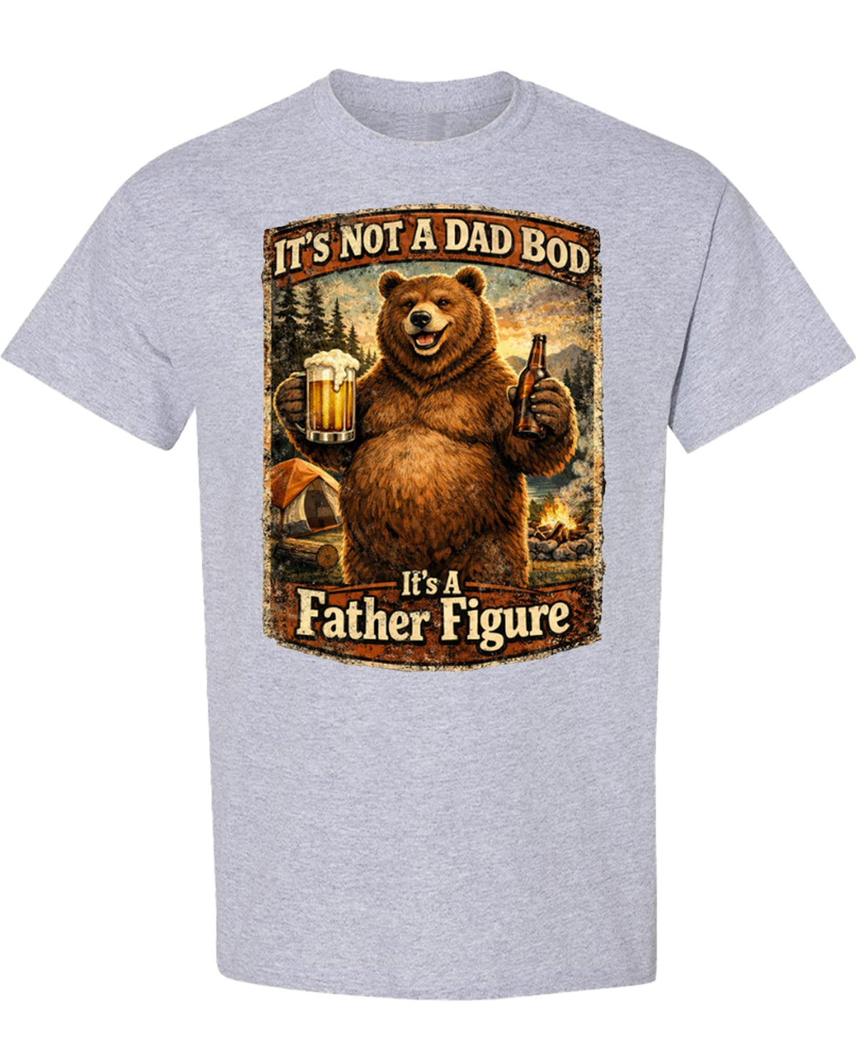 Dad Bod Father Figure — Sport Grey T-Shirt — front