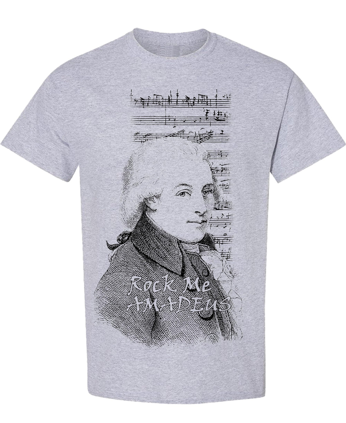 Rock Me Amadeus — Sport Gray T-Shirt — front
