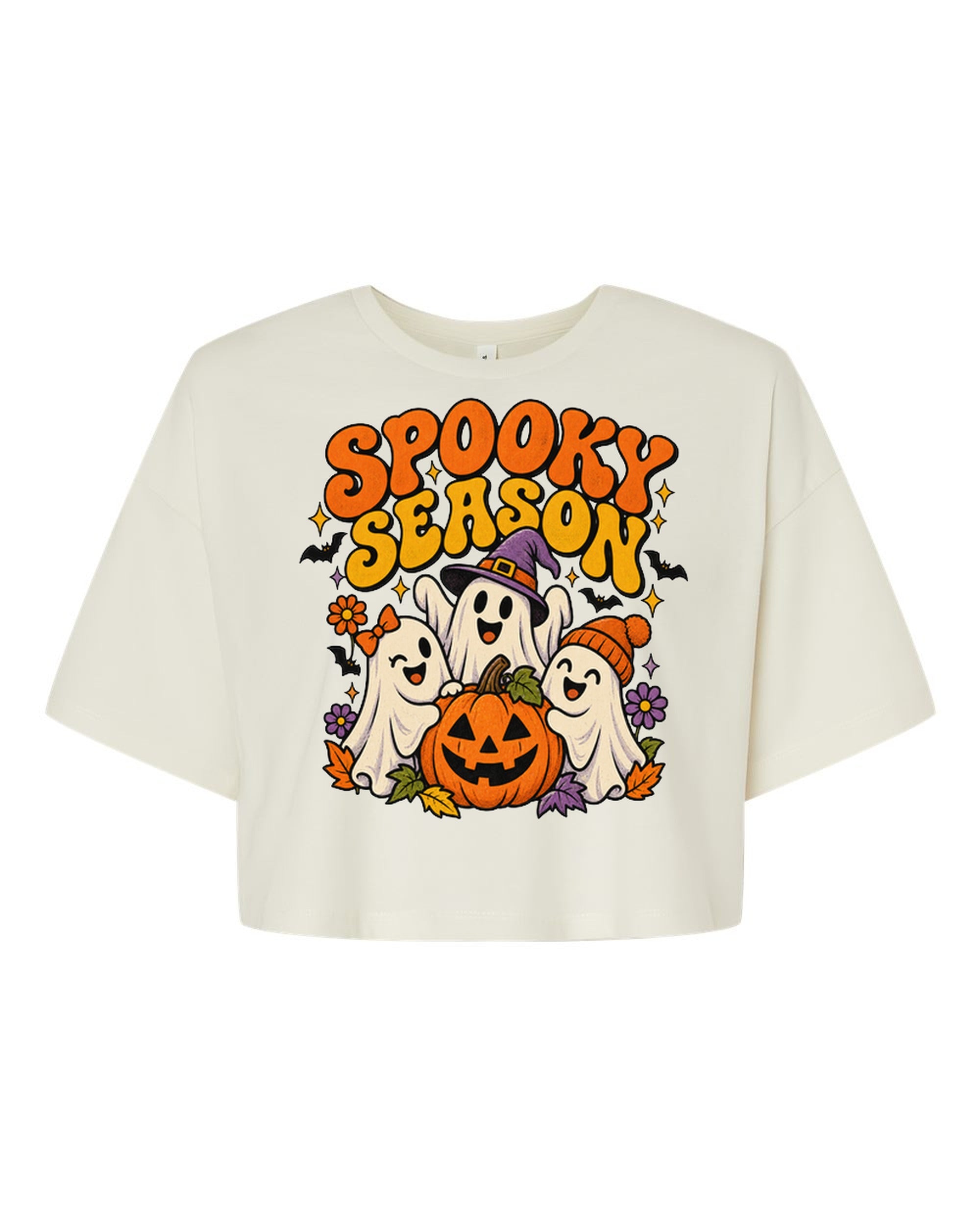 Spooky Season - BC Crop Top - Vintage White