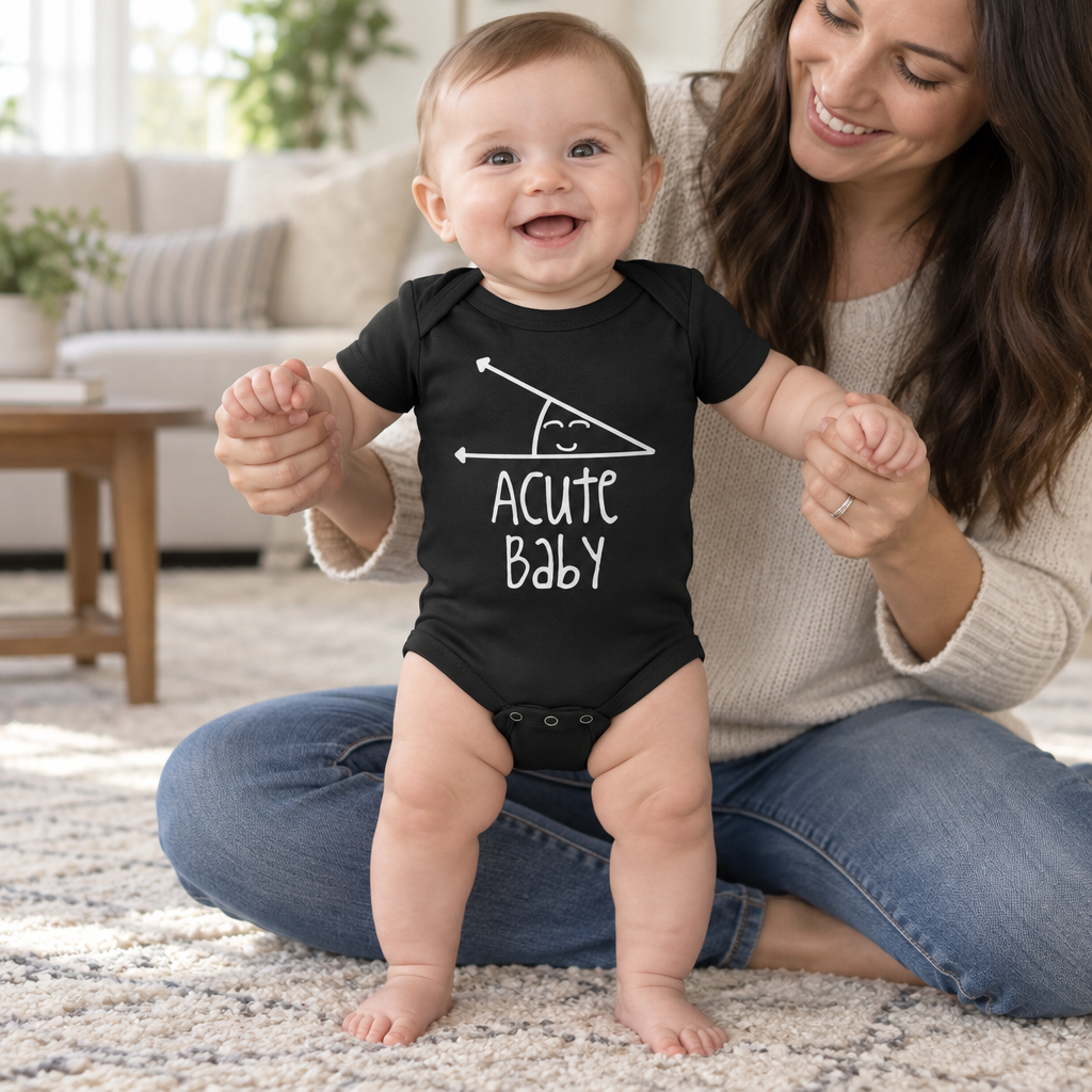 Acute Baby — Black Infant Bodysuit — lifestyle hero