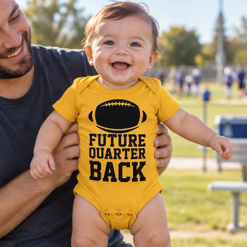 Future Quarterback — Gold Infant Bodysuit — lifestyle alt